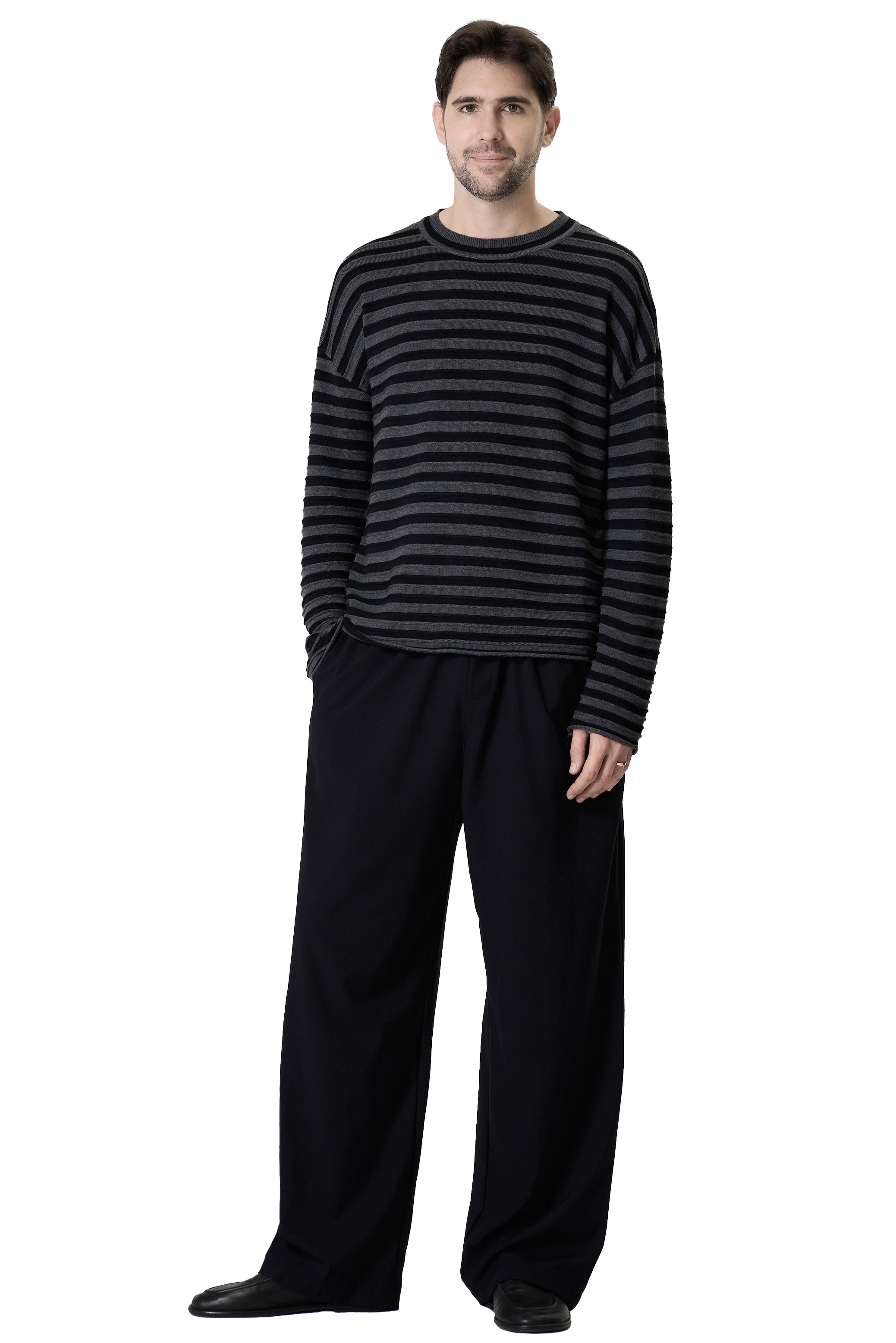 SONI TOP - BLACK AND GREY 